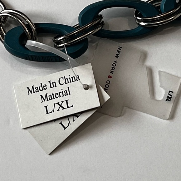 New York & Company Turquoise Link Chain Belt (NWT) - Picture 9 of 12